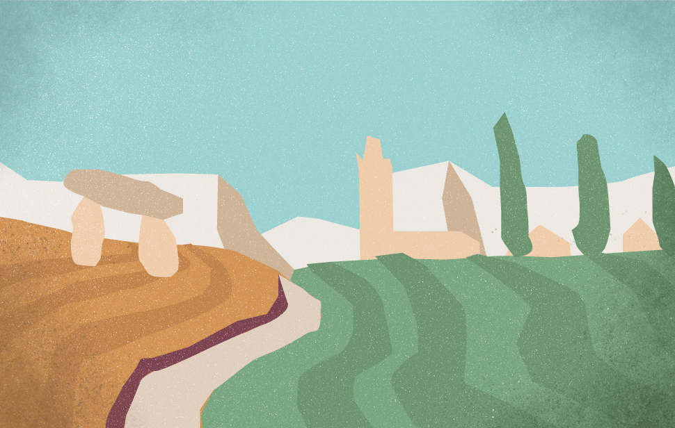 Imagen de la cabecera de la web, donde se muestra un paisaje de Rioja Alavesa